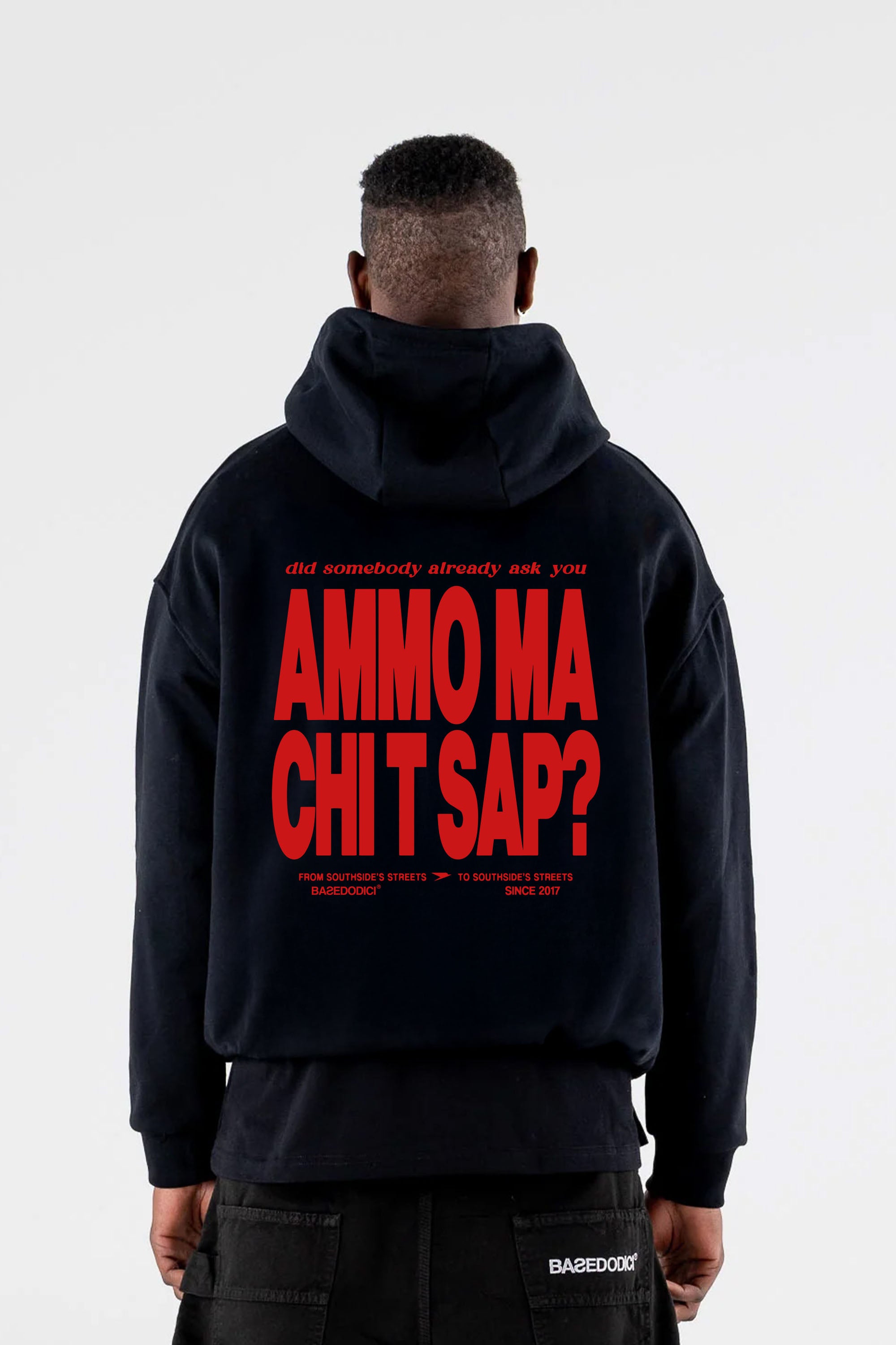 Hoodie “AMMO” CHI'T'SAP Black/Red