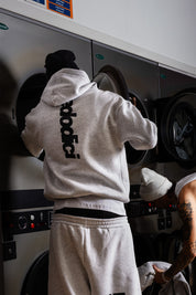 Hoodie “COMFY” Vertical Logo AshGrey/Black