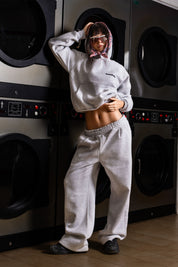 Hoodie “COMFY” Vertical Logo AshGrey/Black
