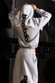 Hoodie “COMFY” Vertical Logo AshGrey/Black