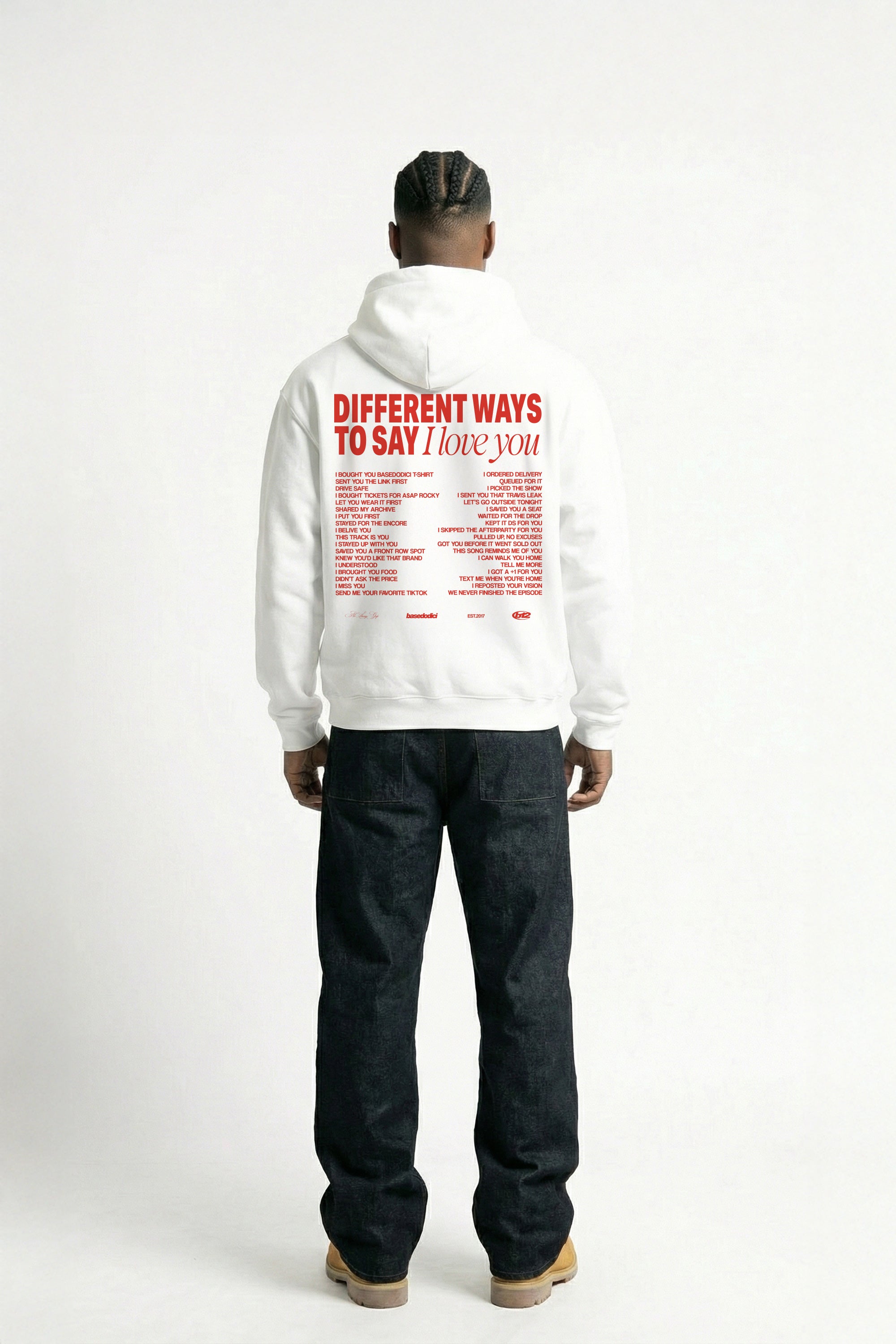 Hoodie "VALENTINE" iLoveYou White