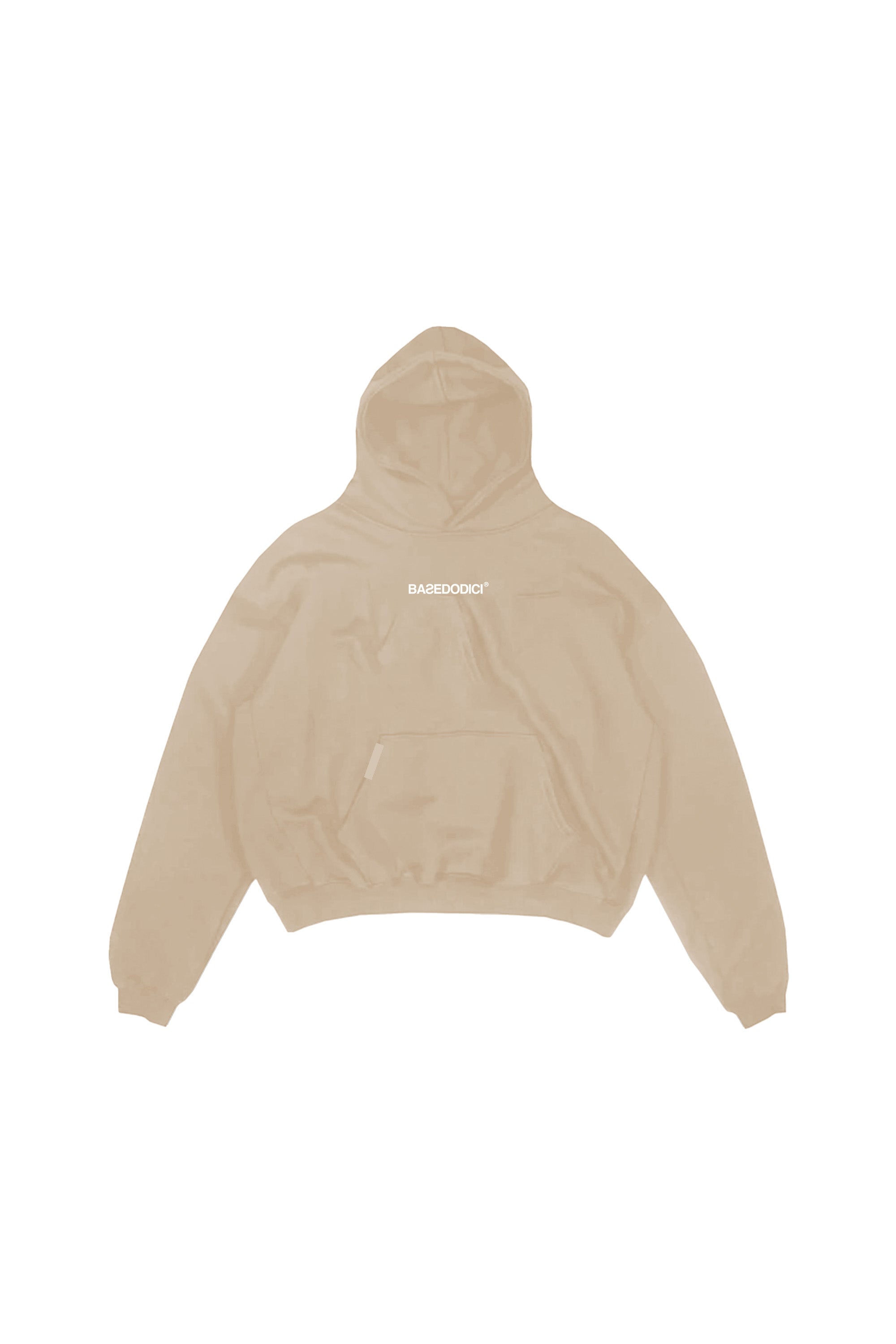 Hoodie Boxy "TEAM012" Bleached Sand