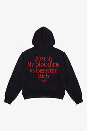 Hoodie "B12LAB" Bloodline Black/Red