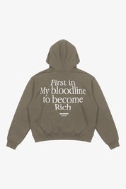 Hoodie "B12LAB" Bloodline Brown/White