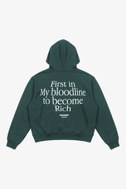 Hoodie "B12LAB" Bloodline Green/White