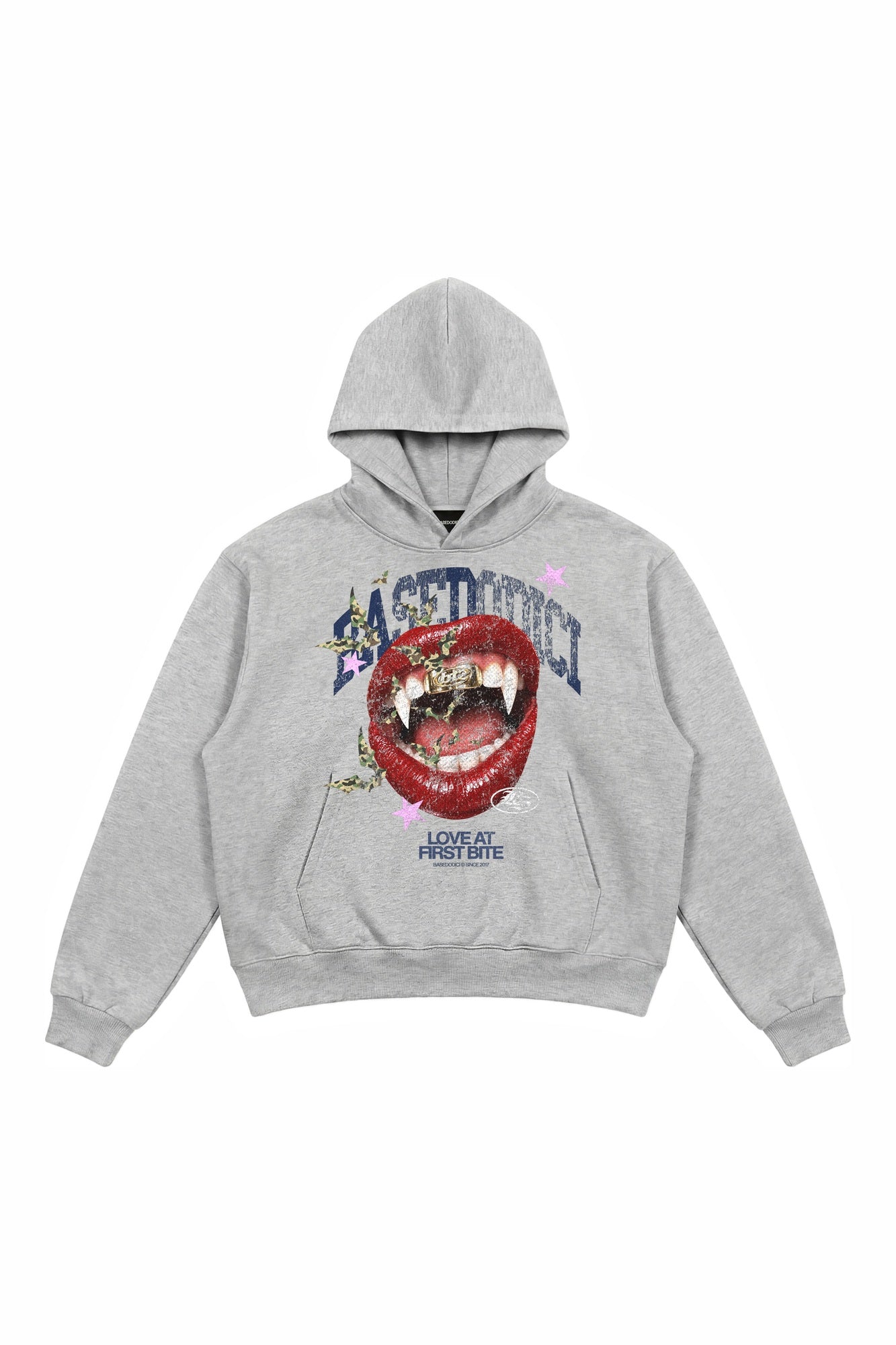 Hoodie "B12LAB" LoveBite AshGrey