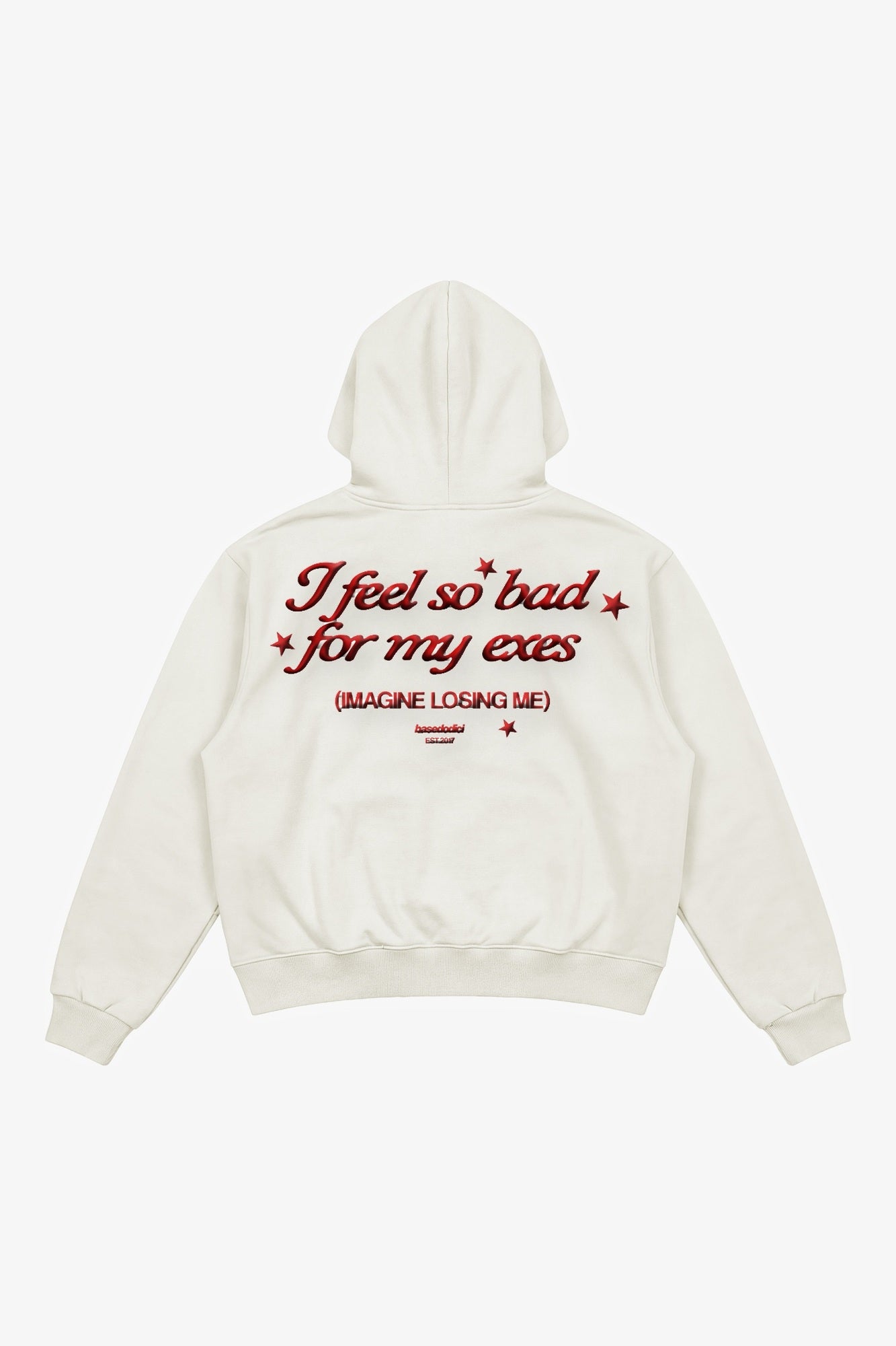 Hoodie "B12LAB" MyExes White/RedPuff