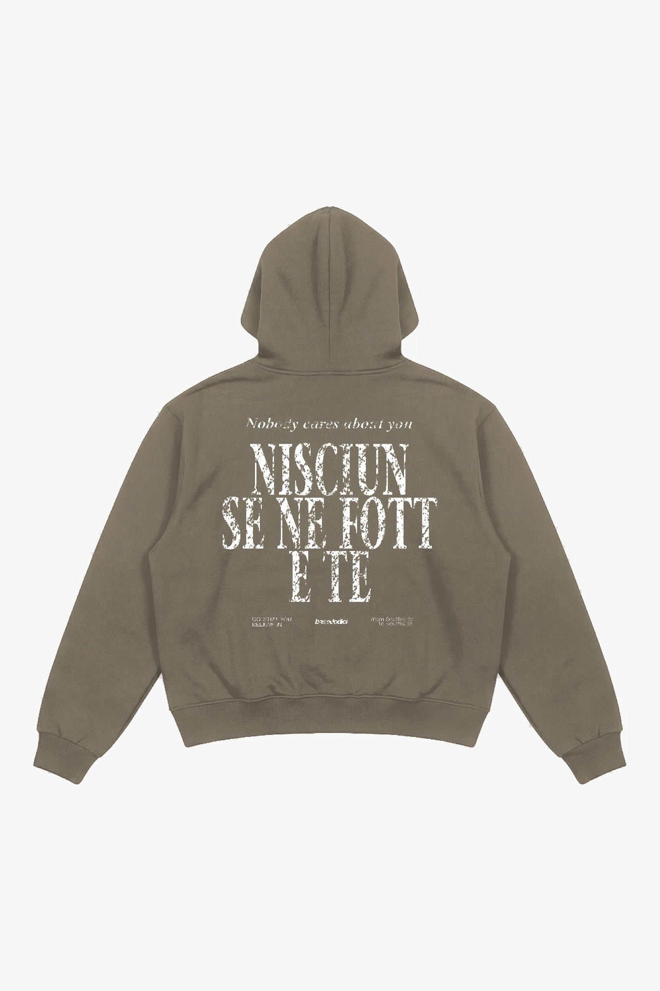 Hoodie "B12LAB" Nisciun Brown/White