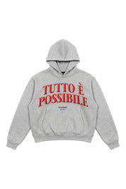 Hoodie "B12LAB" TuttoèPossibile AshGrey/RedPuff