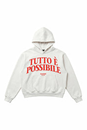 Hoodie "B12LAB" TuttoèPossibile White/RedGlitter