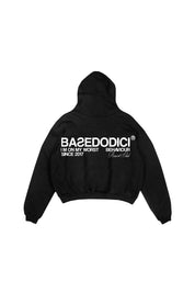 Boxy Hoodie “RESORT” Triple Logo Black