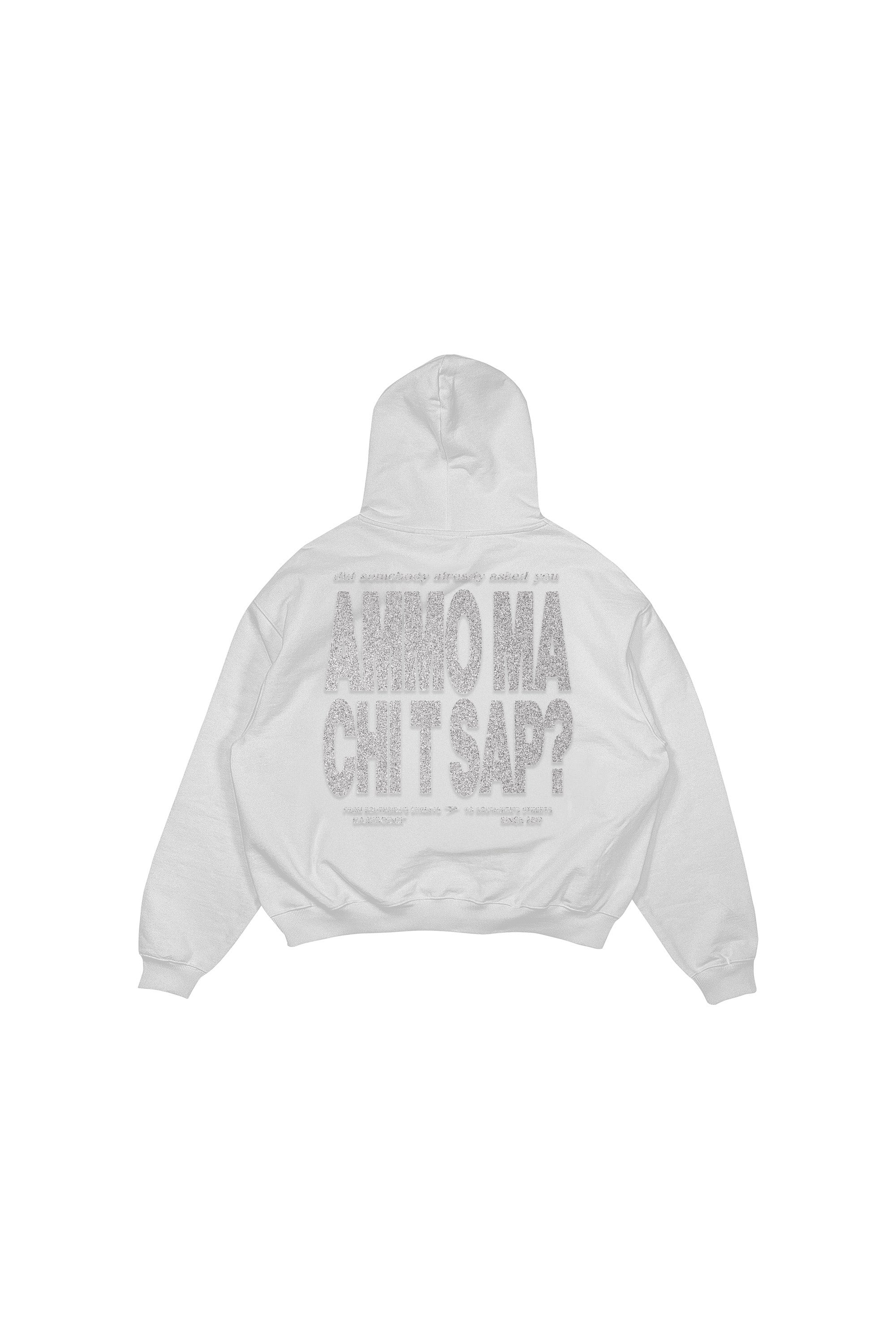 Hoodie "AMMO" CHI'T'SAP Glitter White 