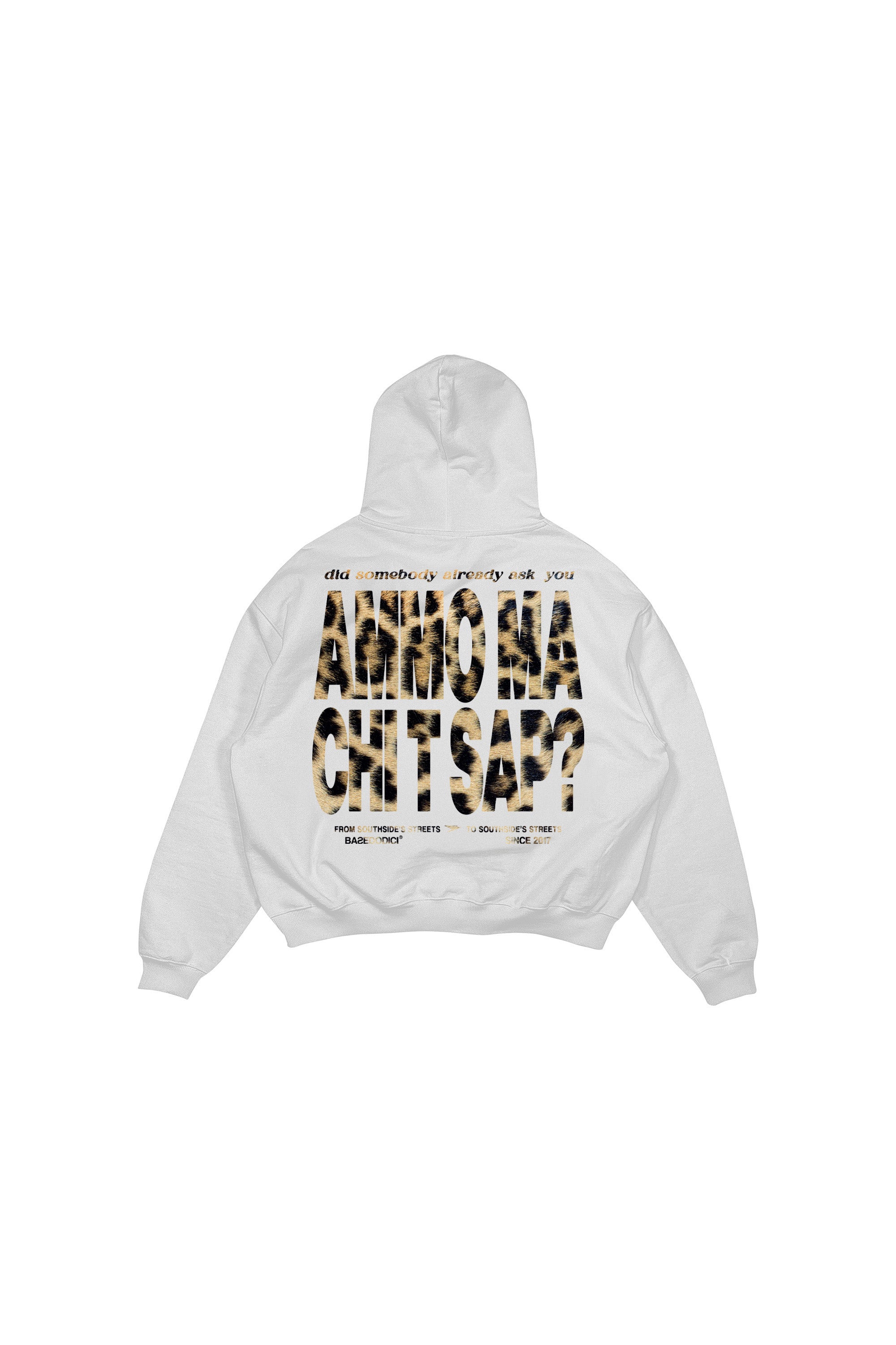 PREORDER - Hoodie “AMMO” CHI'T'SAP White/Animalier Yellow