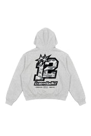 Hoodie "4PLAYERS" Back 12 AshGrey/CamoGrey
