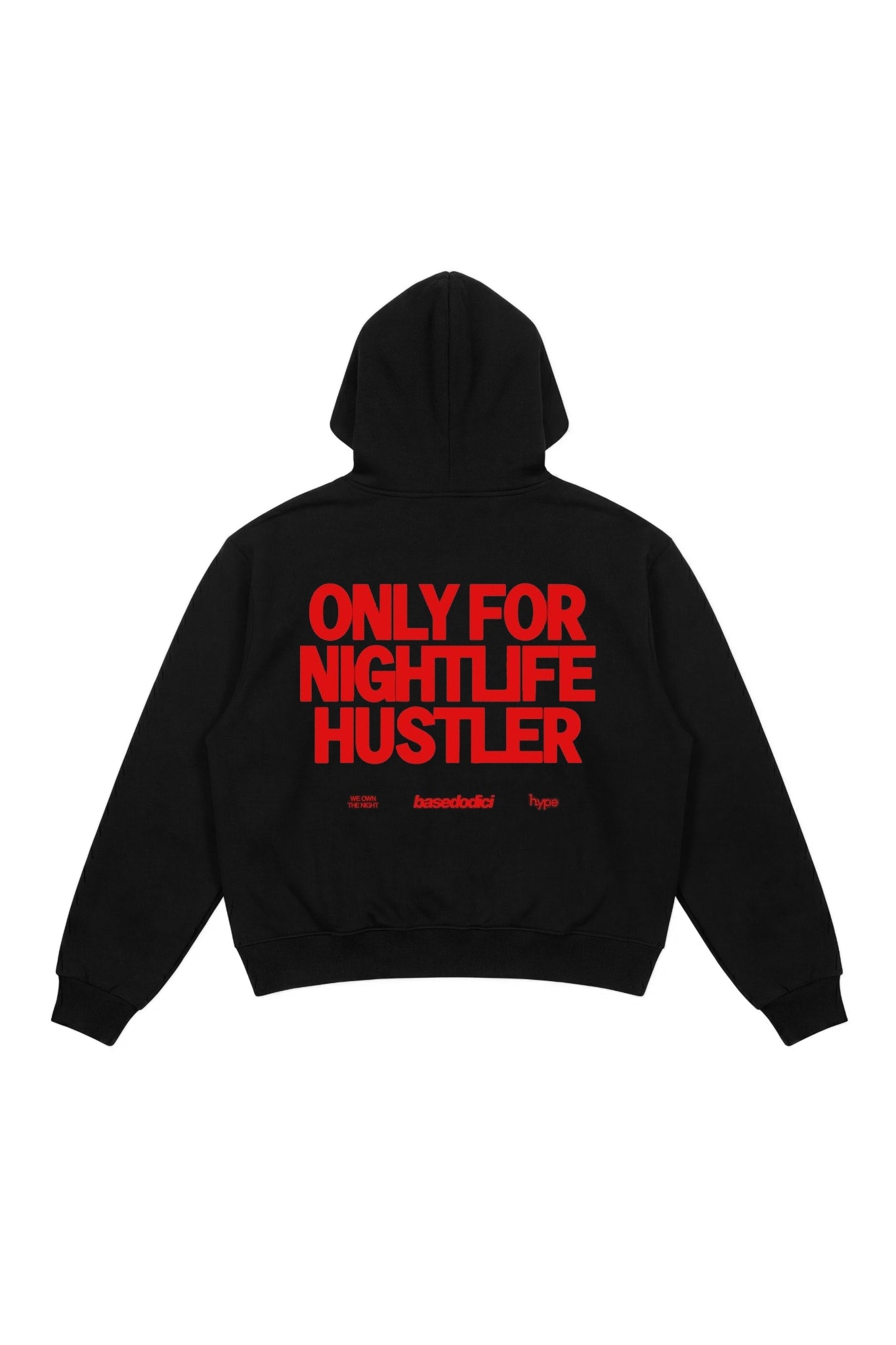 Hoodie “BASEDODICIxHYPE” Nightlife Black