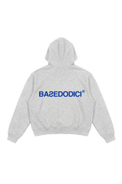 Hoodie "COMFY" Back Logo AshGrey/Blue