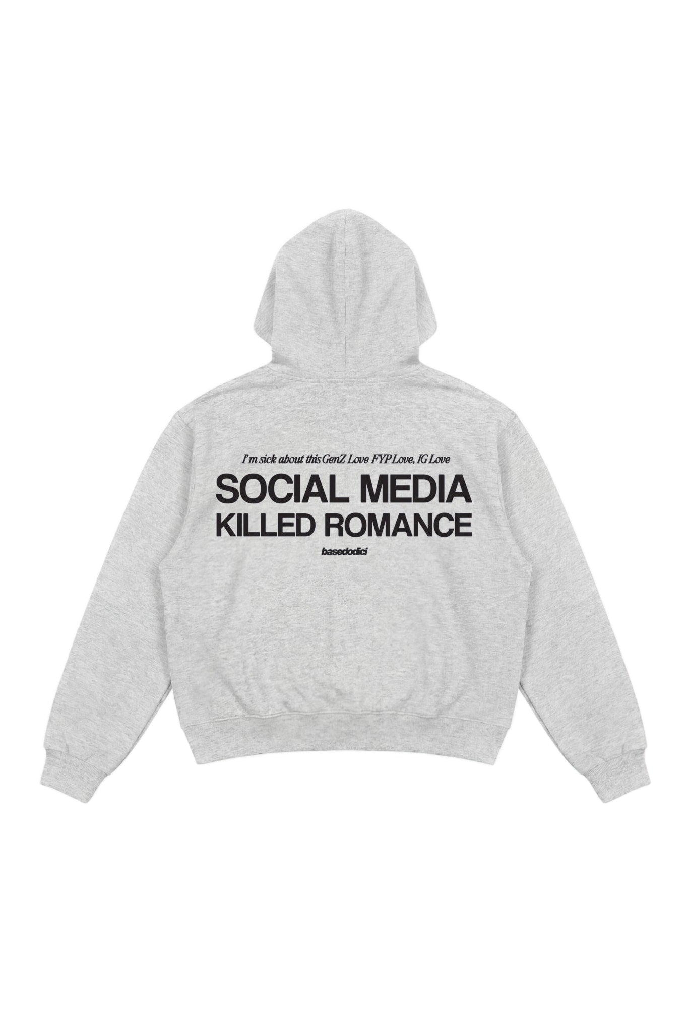 Hoodie "KILLED ROMANCE" AshGrey/Black