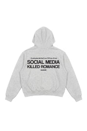 Hoodie "KILLED ROMANCE" AshGrey/Black