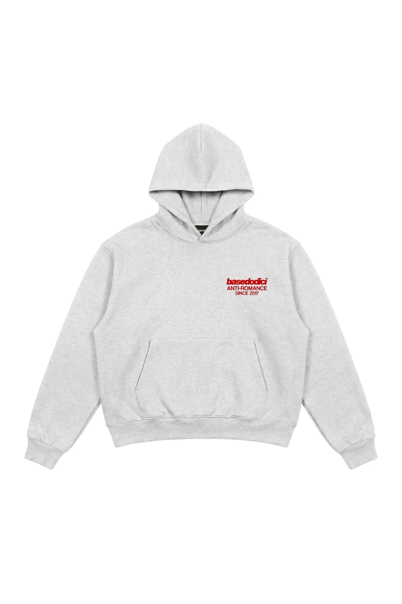 Hoodie "KILLED ROMANCE" AshGrey/Red