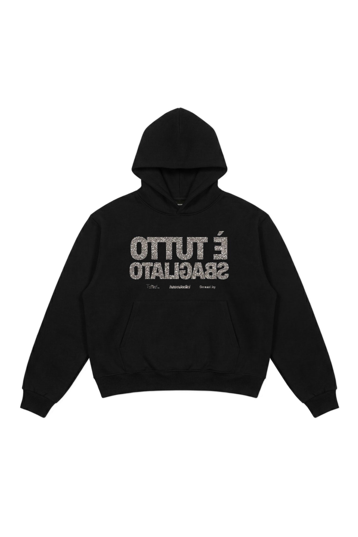 Hoodie "SAMURAIJAYxBASEDODICI" TuttoSbagliato Black/Glitter