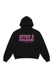 Hoodie "SAMURAIJAYxBASEDODICI" TuttoSbagliato Black/GlitterPink