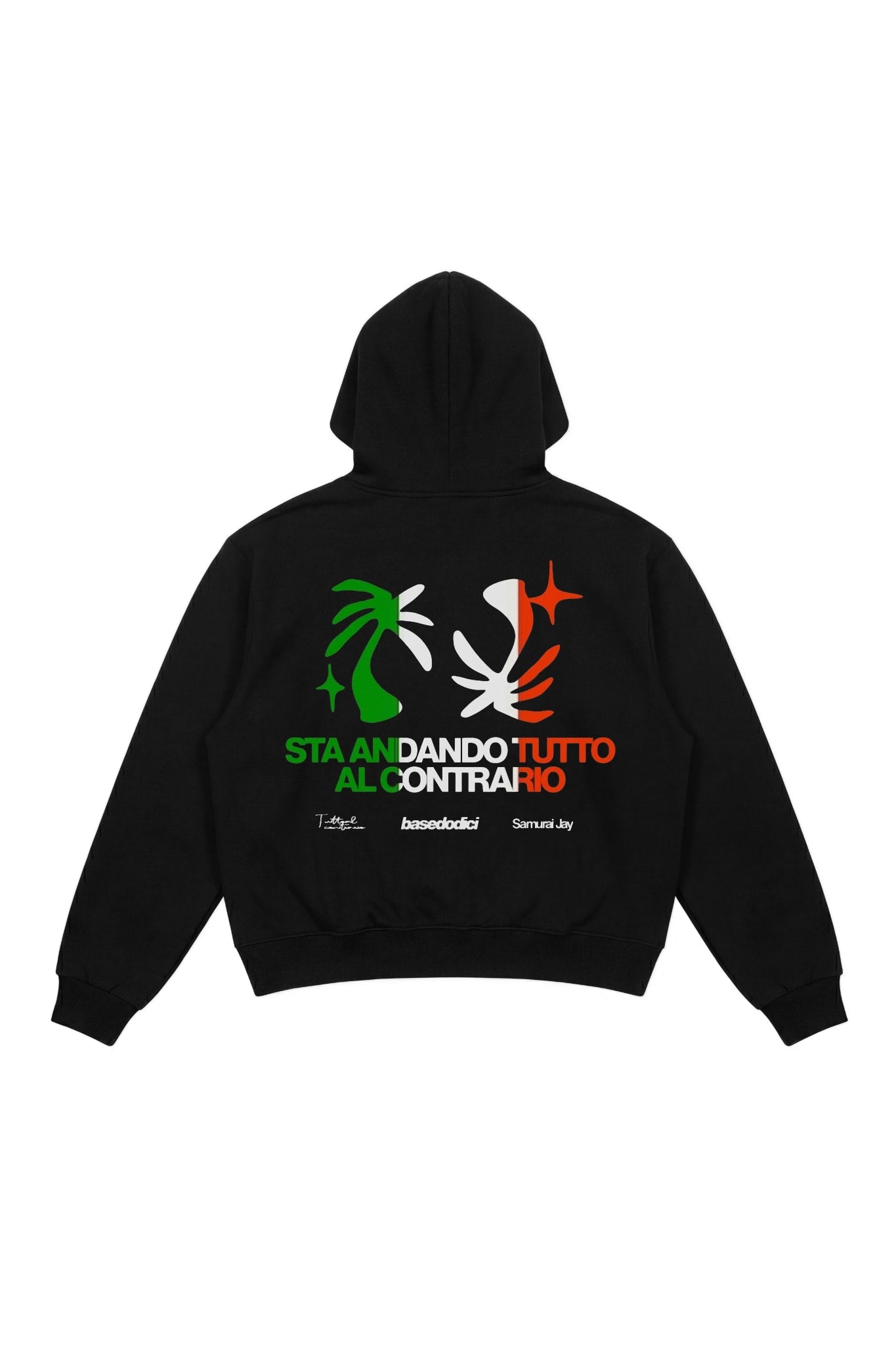 Hoodie "SAMURAIJAYxBASEDODICI" TuttoSbagliato Black/ITA