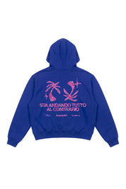 Hoodie "SAMURAIJAYxBASEDODICI" TuttoSbagliato Blue/GlitterPink