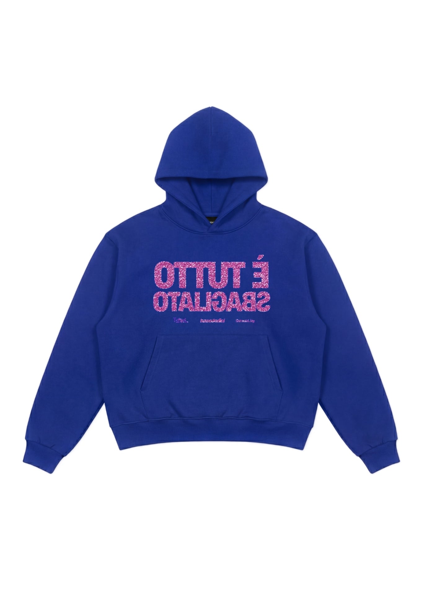 Hoodie_SAMURAIJAYxBASEDODICI_TuttoSbagliatoBlue_GlitterPinkfront.jpg