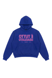 Hoodie "SAMURAIJAYxBASEDODICI" TuttoSbagliato Blue/GlitterPink