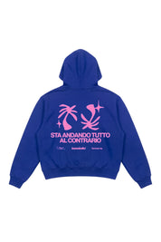 Hoodie "SAMURAIJAYxBASEDODICI" TuttoSbagliato Blue/Pink