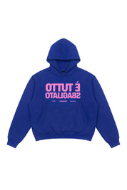 Hoodie "SAMURAIJAYxBASEDODICI" TuttoSbagliato Blue/Pink