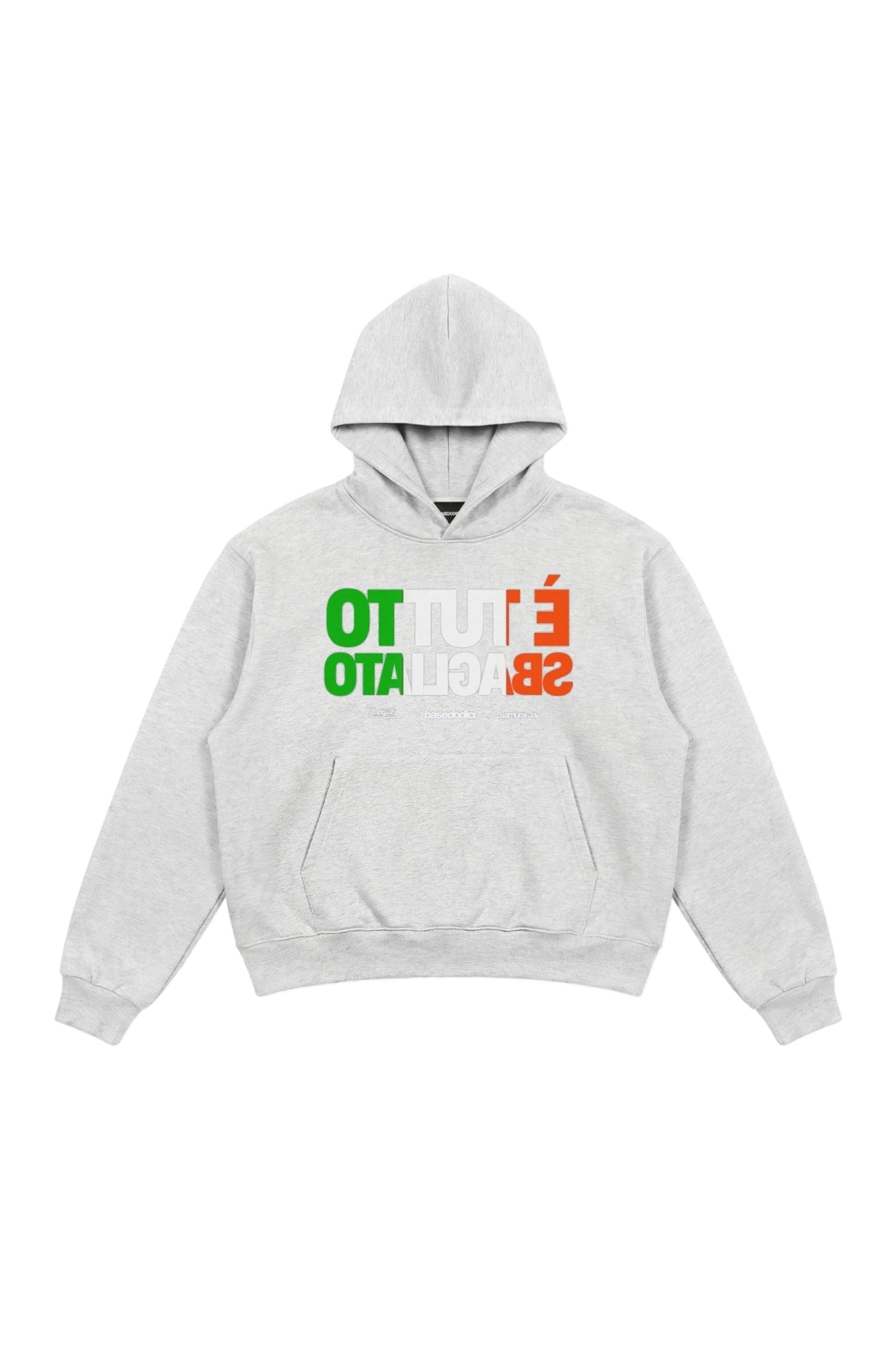 Hoodie "SAMURAIJAYxBASEDODICI" TuttoSbagliato Grey/ITA