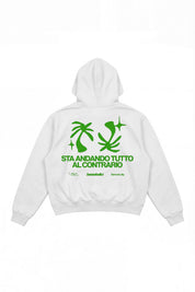 Hoodie "SAMURAIJAYxBASEDODICI" TuttoSbagliato White/Green