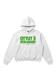 Hoodie "SAMURAIJAYxBASEDODICI" TuttoSbagliato White/Green
