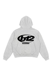 Hoodie "TEAM012" Back 12 AshGrey/Black
