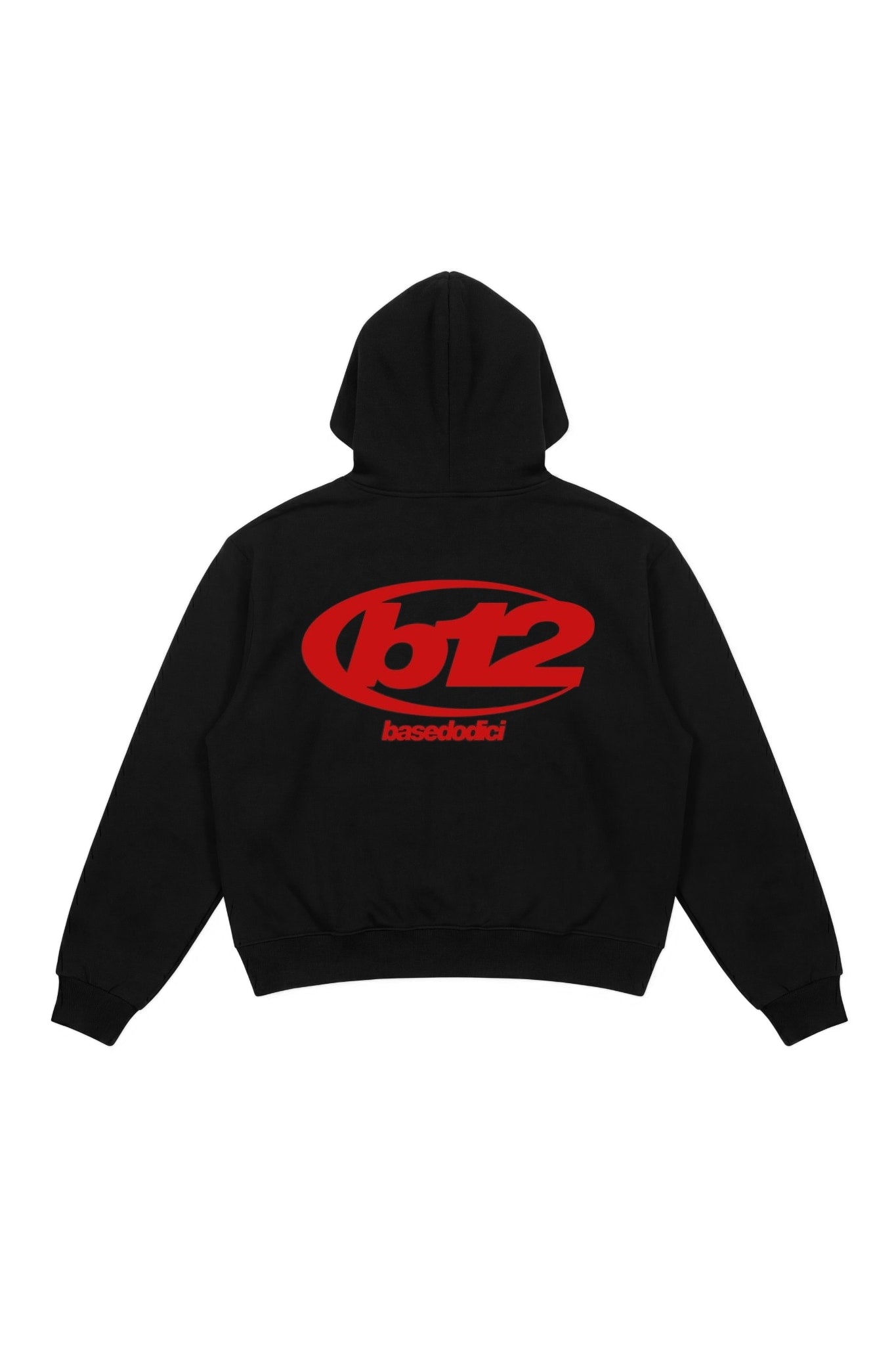 Hoodie "TEAM012" Back 12 Black/Red