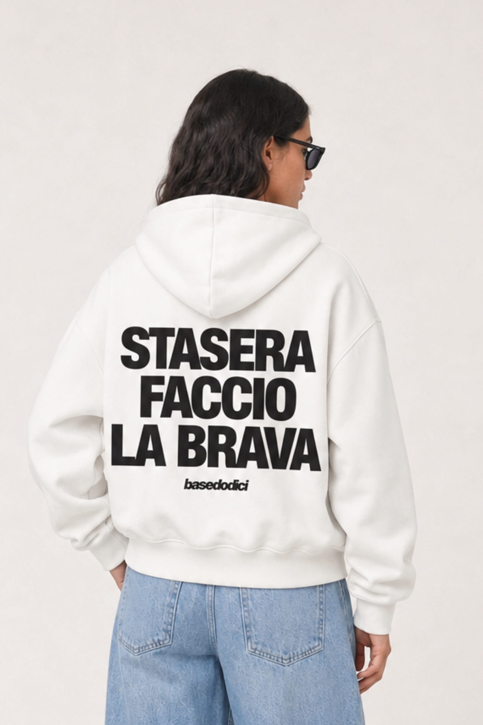 Hoodie "VIRAL EDIT" FaccioLaBrava White/Black