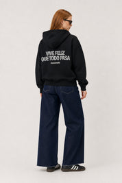 Hoodie "VIRAL EDIT" ViveFeliz Black/Glitter