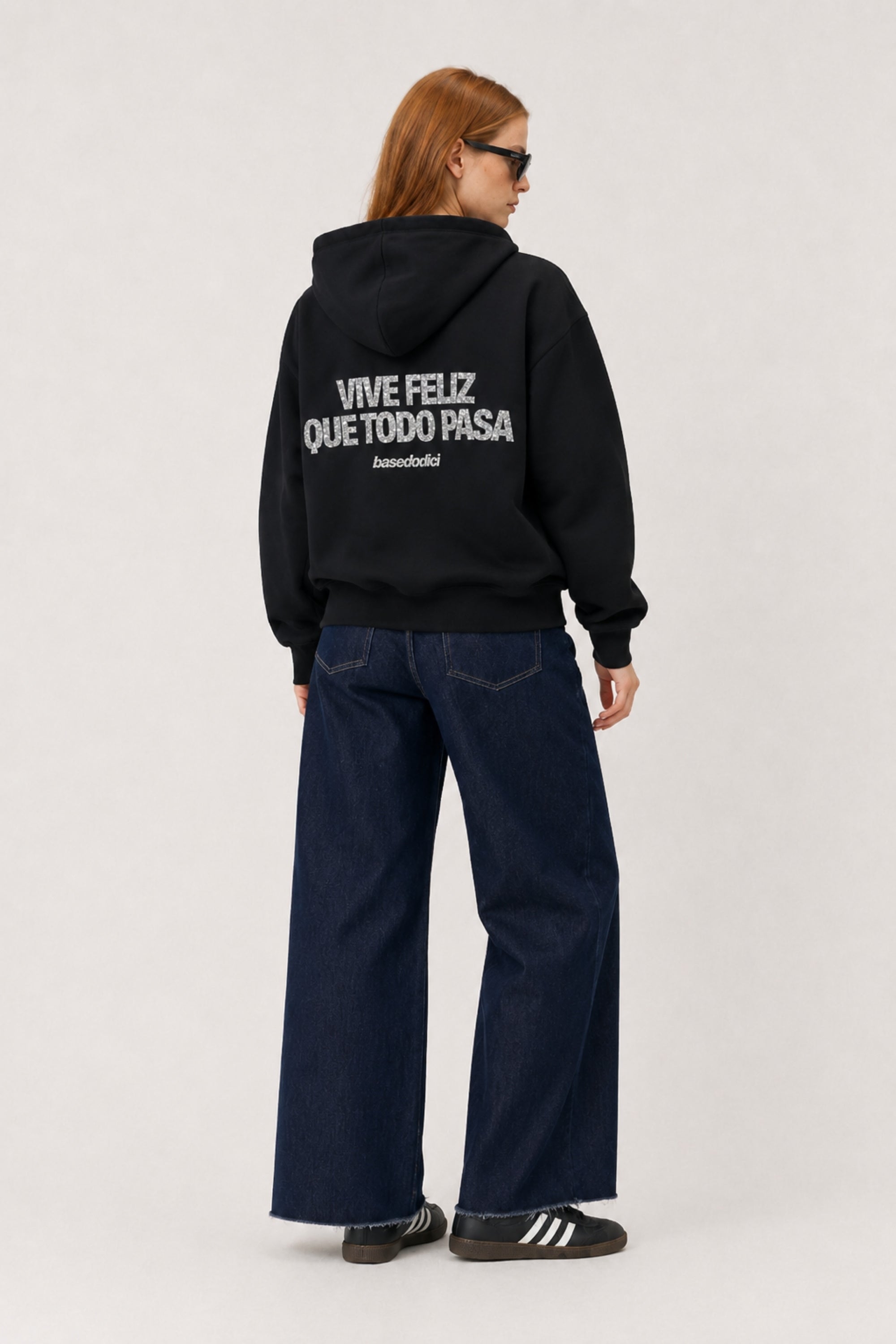 Hoodie "VIRAL EDIT" ViveFeliz Black/Glitter