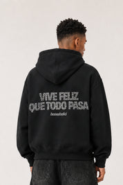 Hoodie "VIRAL EDIT" ViveFeliz Black/Glitter