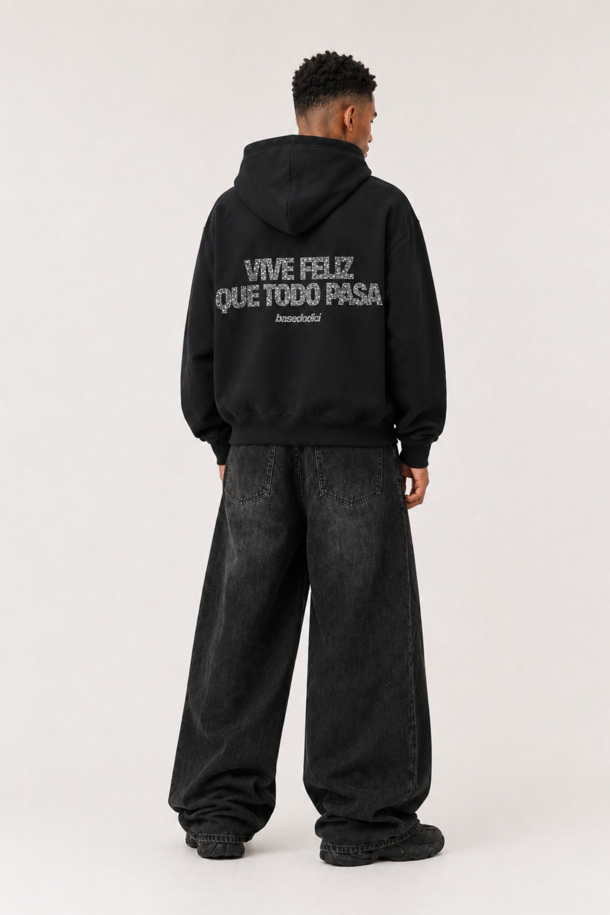 Hoodie "VIRAL EDIT" ViveFeliz Black/Glitter
