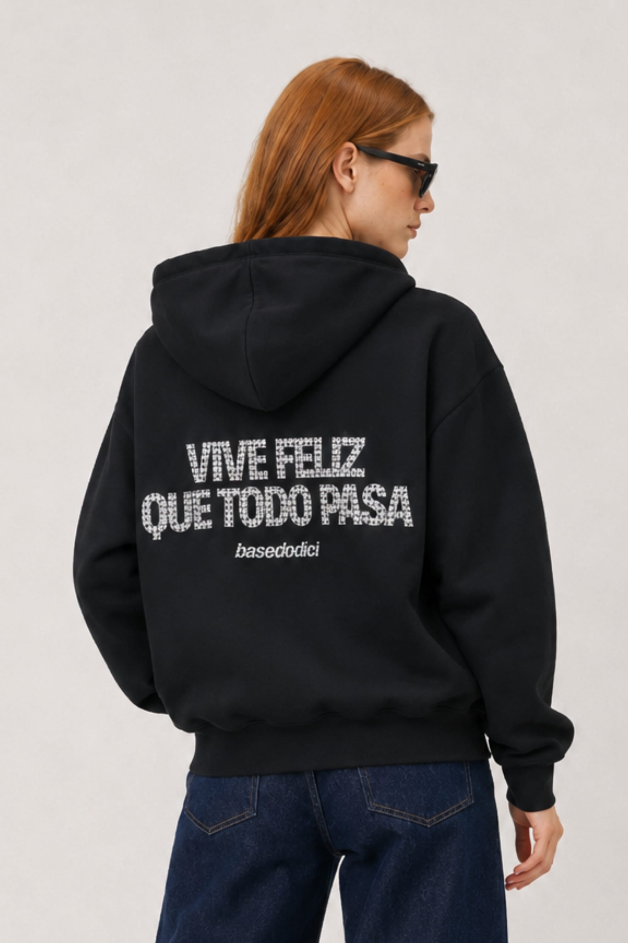 Hoodie "VIRAL EDIT" ViveFeliz Black/Grillz