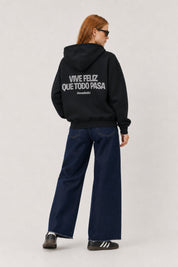 Hoodie "VIRAL EDIT" ViveFeliz Black/Grillz