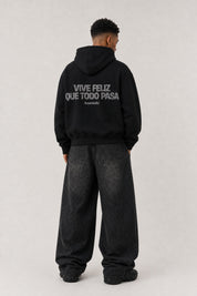 Hoodie "VIRAL EDIT" ViveFeliz Black/Grillz