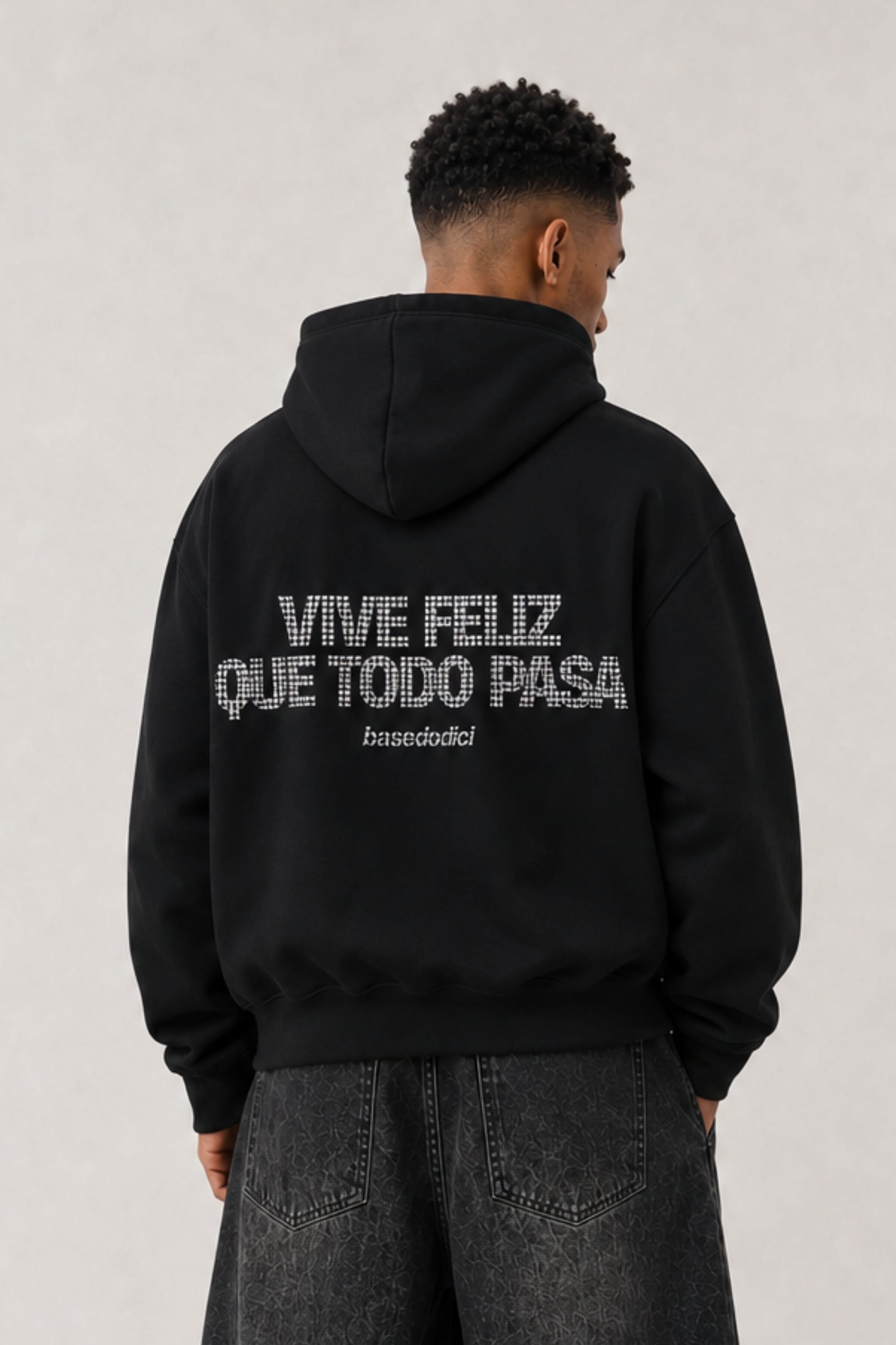 Hoodie "VIRAL EDIT" ViveFeliz Black/Grillz