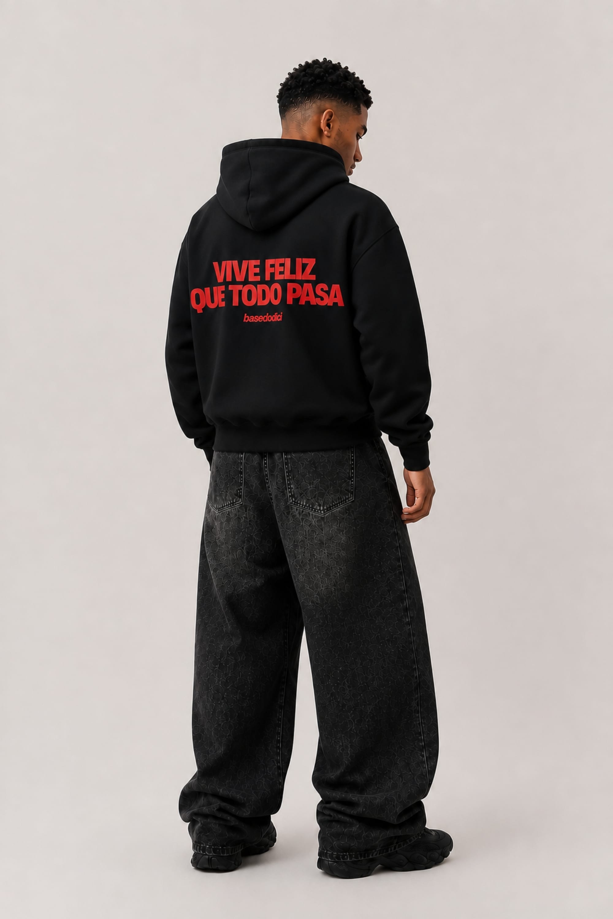 Hoodie "VIRAL EDIT" ViveFeliz Black/Red