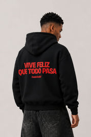 Hoodie "VIRAL EDIT" ViveFeliz Black/Red