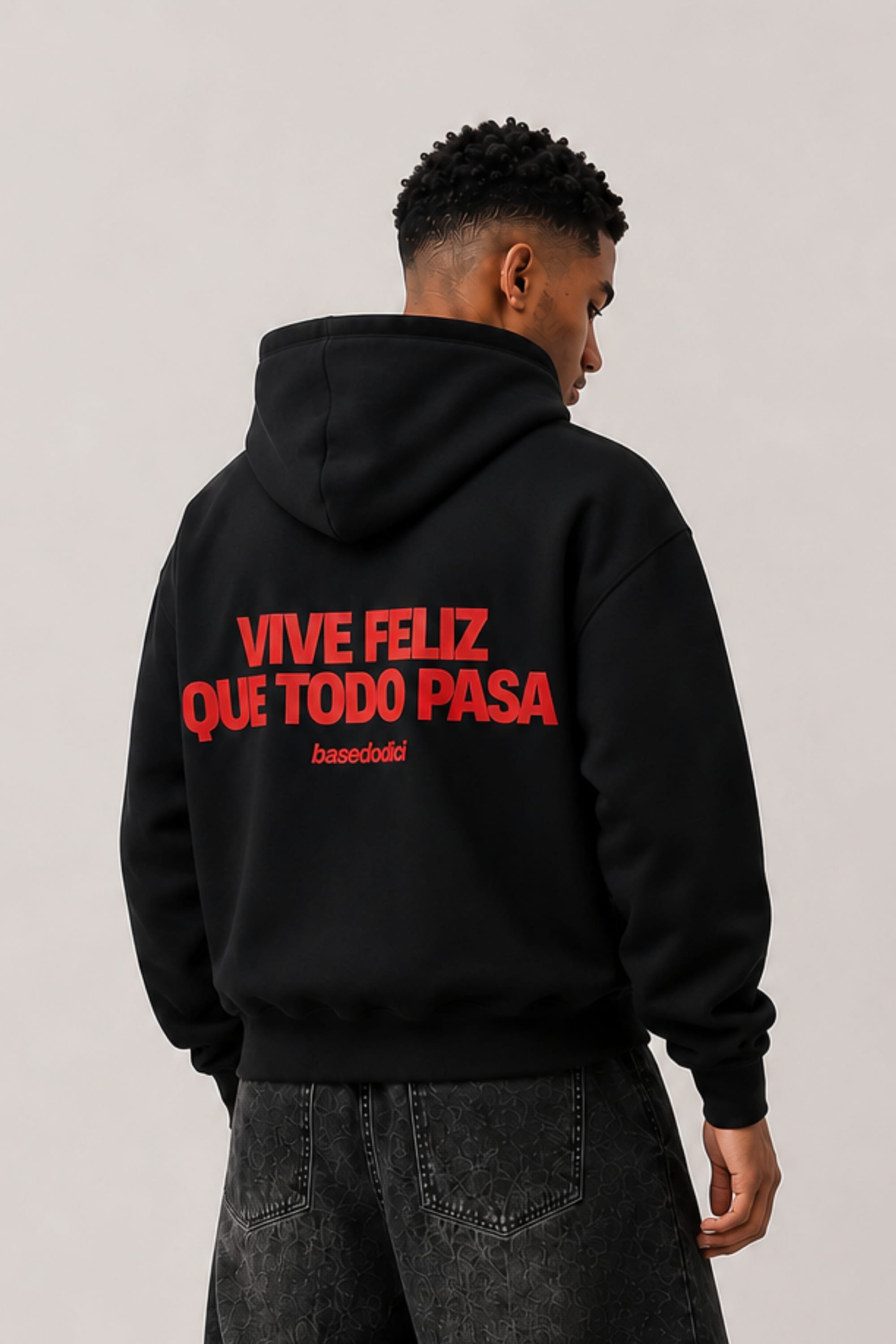 Hoodie "VIRAL EDIT" ViveFeliz Black/Red