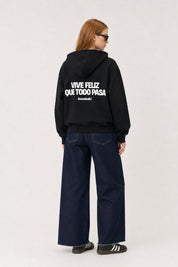 Hoodie "VIRAL EDIT" ViveFeliz Black/White