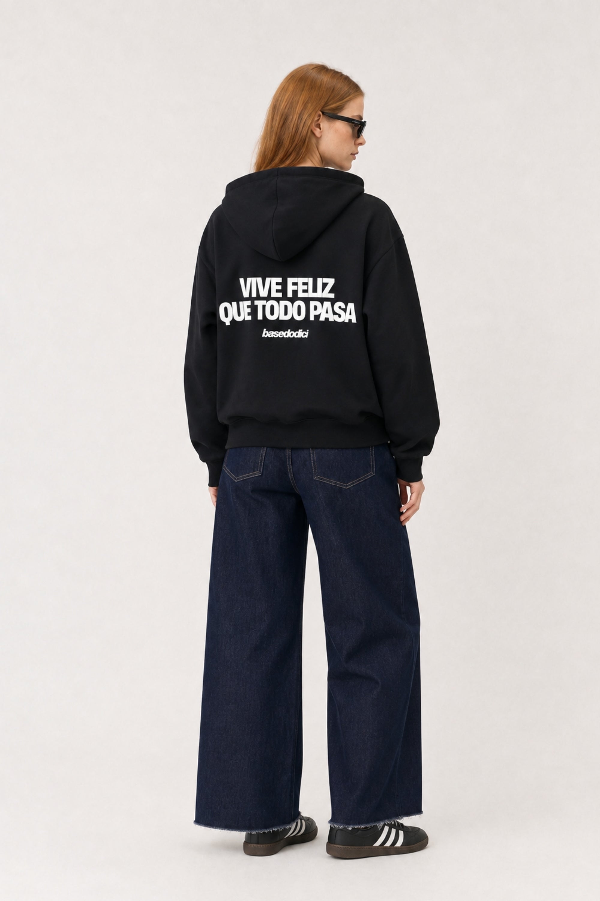 Hoodie "VIRAL EDIT" ViveFeliz Black/White